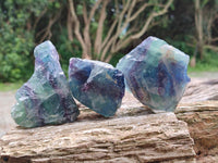 Natural Watermelon Fluorite Cobbed Specimens x 12 From Uis, Namibia