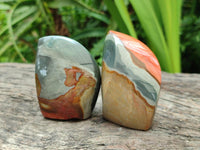 Polished Polychrome Jasper Flames x 6 From NW Coast, Madagascar