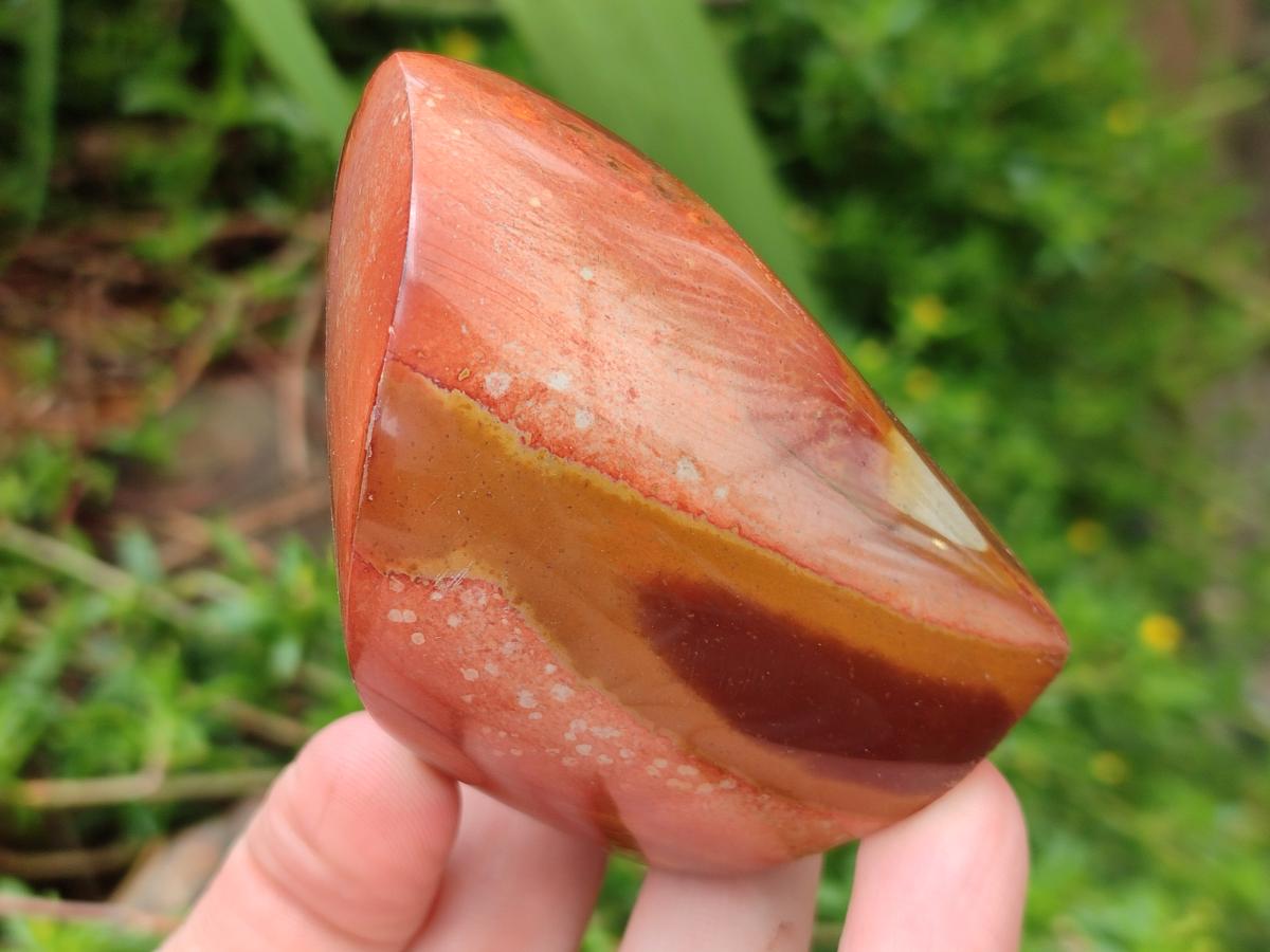 Polished Polychrome Jasper Flames x 6 From NW Coast, Madagascar
