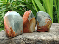 Polished Polychrome Jasper Flames x 6 From NW Coast, Madagascar