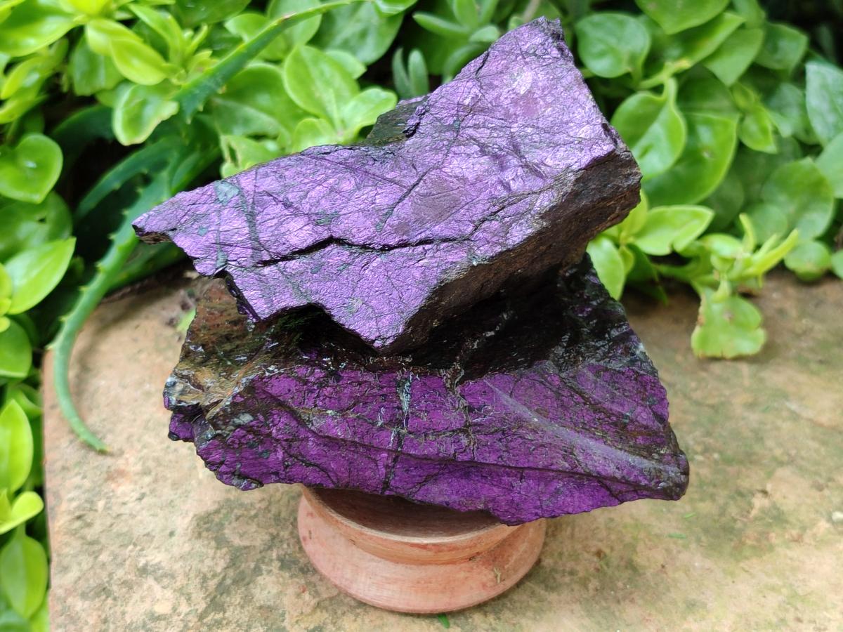 Natural Metallic Cobbed Purpurite Specimens x 5 From Erongo, Namibia