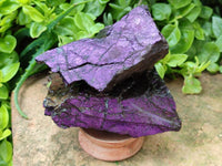 Natural Metallic Cobbed Purpurite Specimens x 5 From Erongo, Namibia