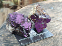 Natural Metallic Cobbed Purpurite Specimens x 5 From Erongo, Namibia