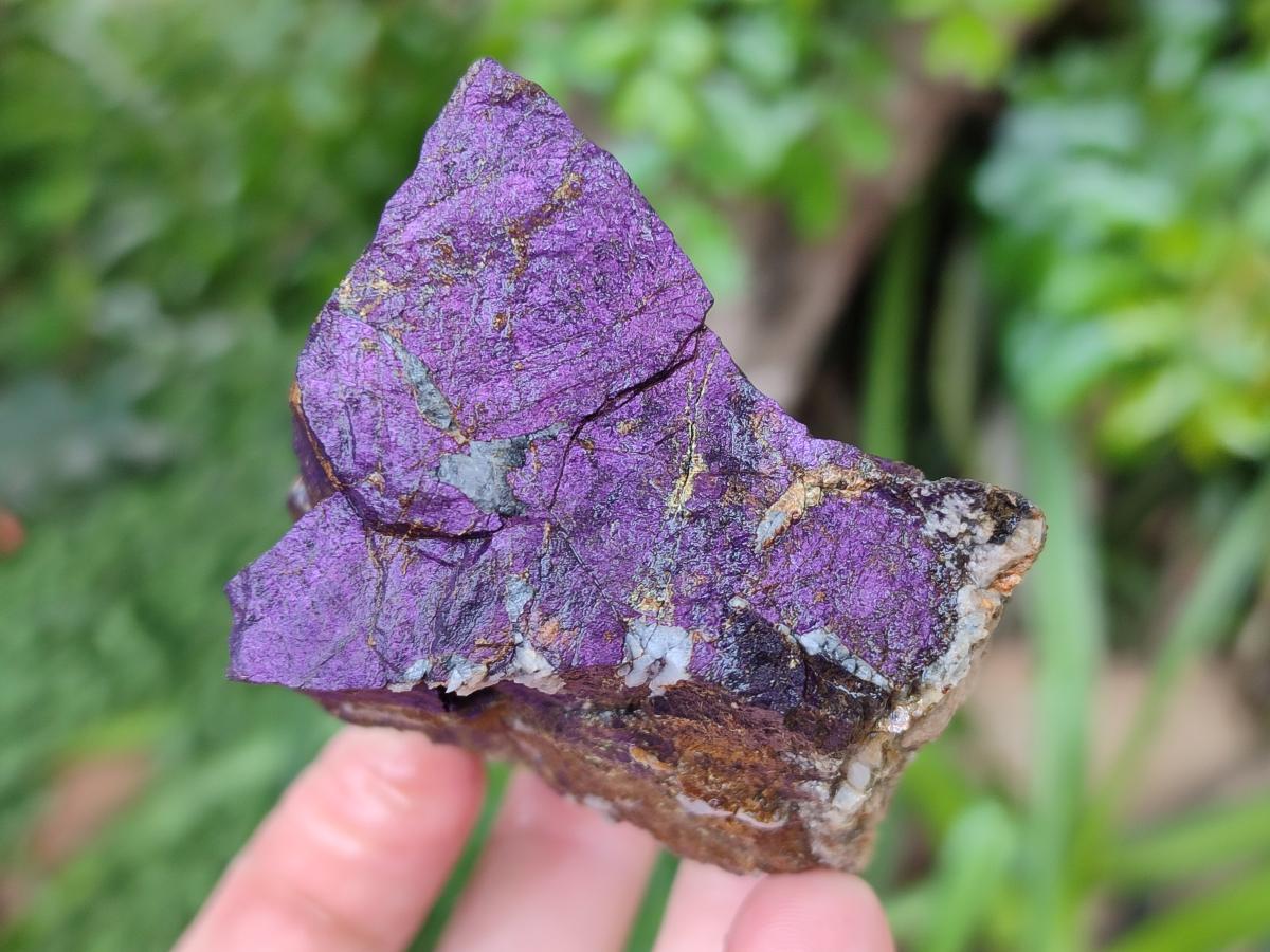 Natural Metallic Cobbed Purpurite Specimens x 5 From Erongo, Namibia