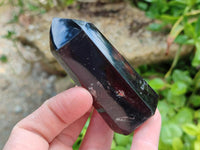 Polished Dark Morion Smokey Quartz and Phantom Quartz Crystals x 6 From Anzojorobe, Madagascar