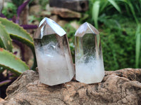 Polished Dark Morion Smokey Quartz and Phantom Quartz Crystals x 6 From Anzojorobe, Madagascar