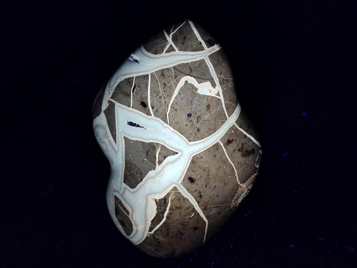 Polished Septerye Sauvage "Dragons Egg" Geode Standing Free Forms x 3 From Mahajanga, Madagascar