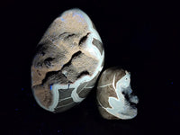 Polished Septerye Sauvage "Dragons Egg" Geode Standing Free Forms x 3 From Mahajanga, Madagascar