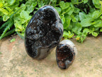 Polished Septerye Sauvage "Dragons Egg" Geode Standing Free Forms x 3 From Mahajanga, Madagascar