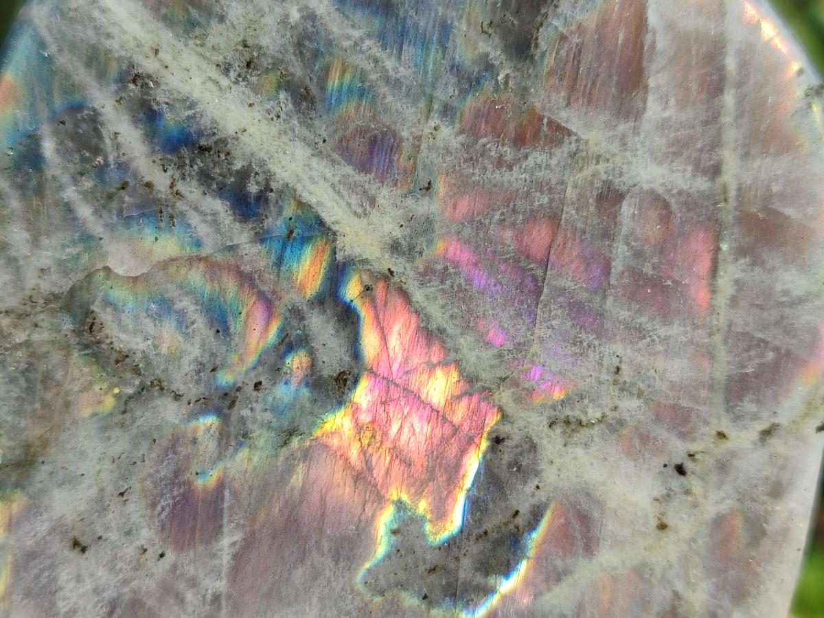 Polished Rare Purple Sunset Flash Labradorite Standing Free Forms x 2 From Madagascar