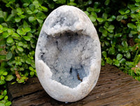 Polished XL Blue Celestite Crystal Geode Egg x 1 From Sakoany, Madagascar