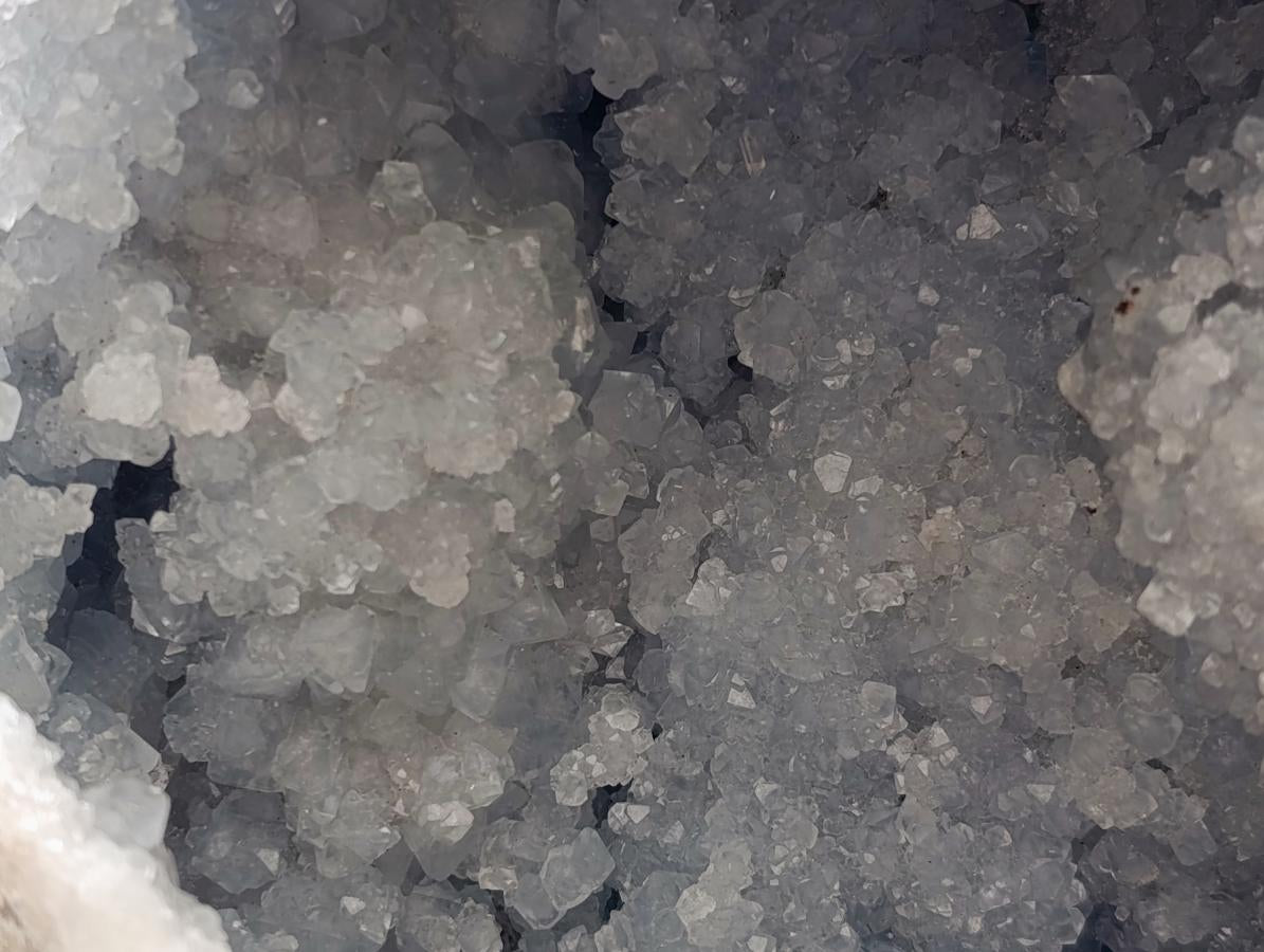 Polished XL Blue Celestite Crystal Geode Egg x 1 From Sakoany, Madagascar