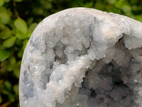 Polished XL Blue Celestite Crystal Geode Egg x 1 From Sakoany, Madagascar