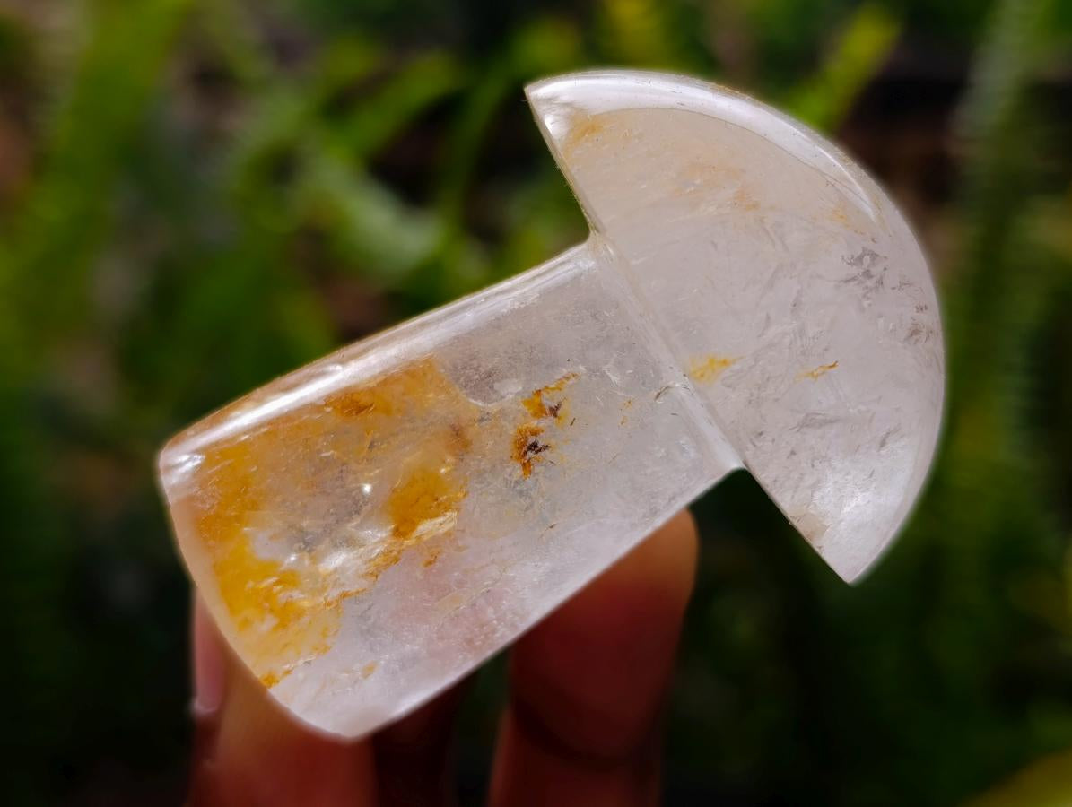 Polished Clear Quartz Mushrooms x 12 From Madagascar