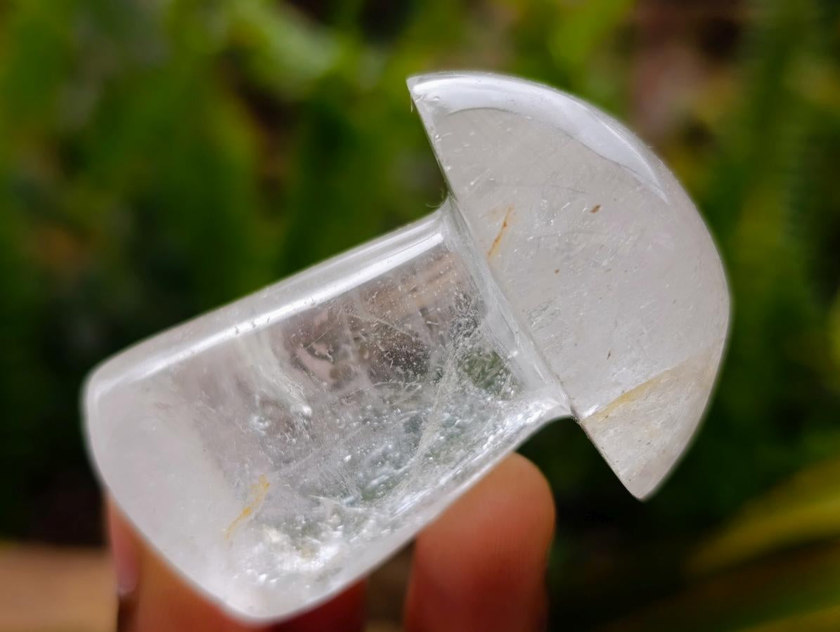 Polished Clear Quartz Mushrooms x 12 From Madagascar