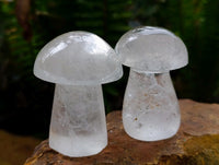 Polished Clear Quartz Mushrooms x 12 From Madagascar