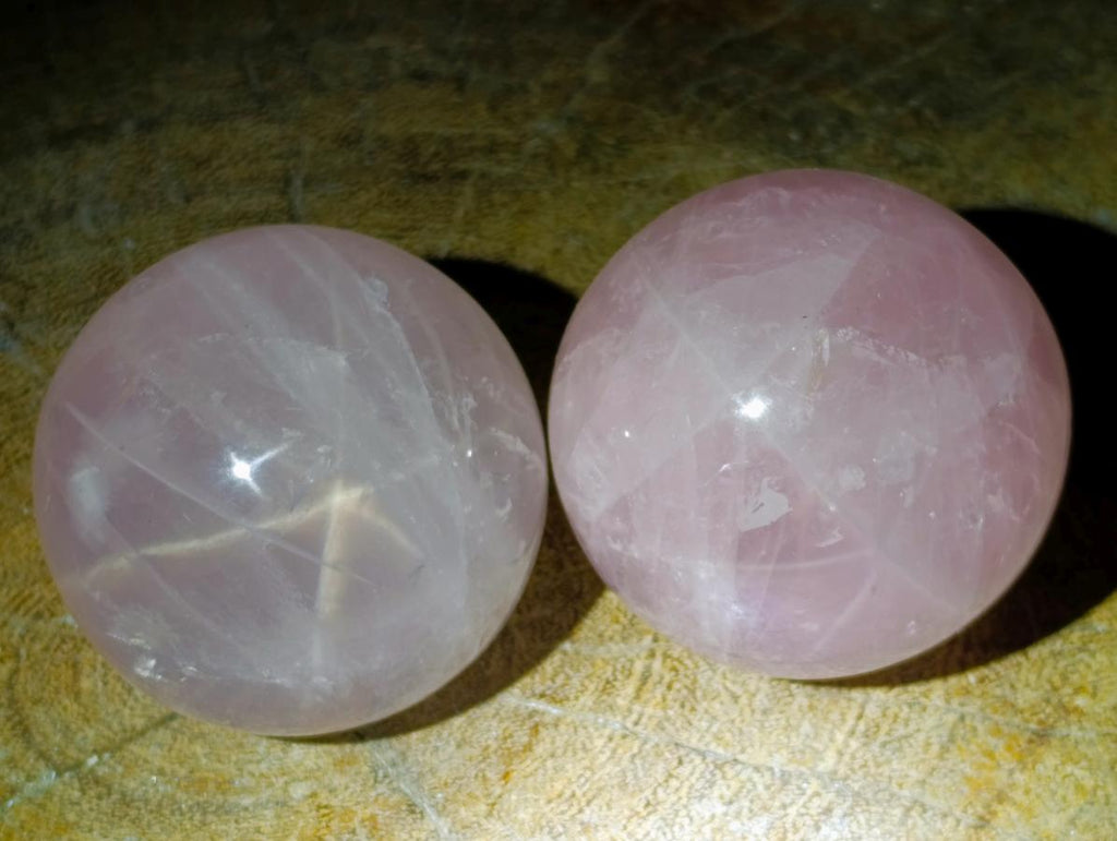 Polished Gemmy Star Rose Quartz Spheres x 12 From Madagascar