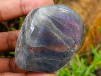 Polished Rare Purple Sunset Flash Labradorite Standing Free Forms x 12 From Madagascar