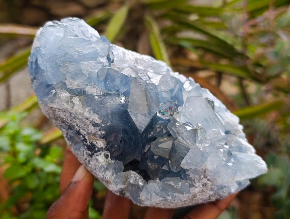 Natural Blue Celestite Specimens x 2 From Sakoany, Madagascar