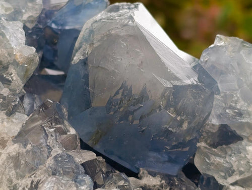 Natural Blue Celestite Specimens x 2 From Sakoany, Madagascar - Toprock Gemstones and Minerals 