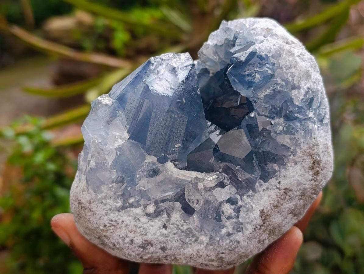 Natural Blue Celestite Specimens x 2 From Sakoany, Madagascar
