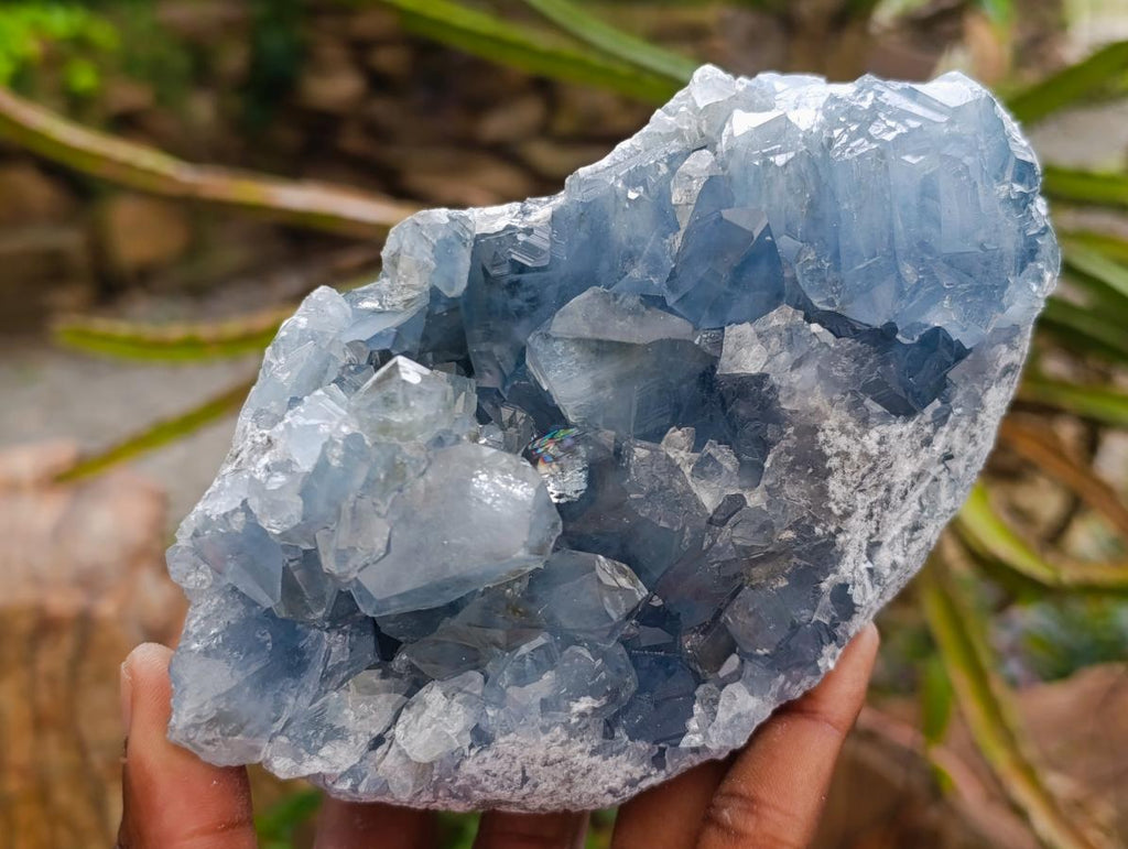 Natural Blue Celestite Specimens x 2 From Sakoany, Madagascar