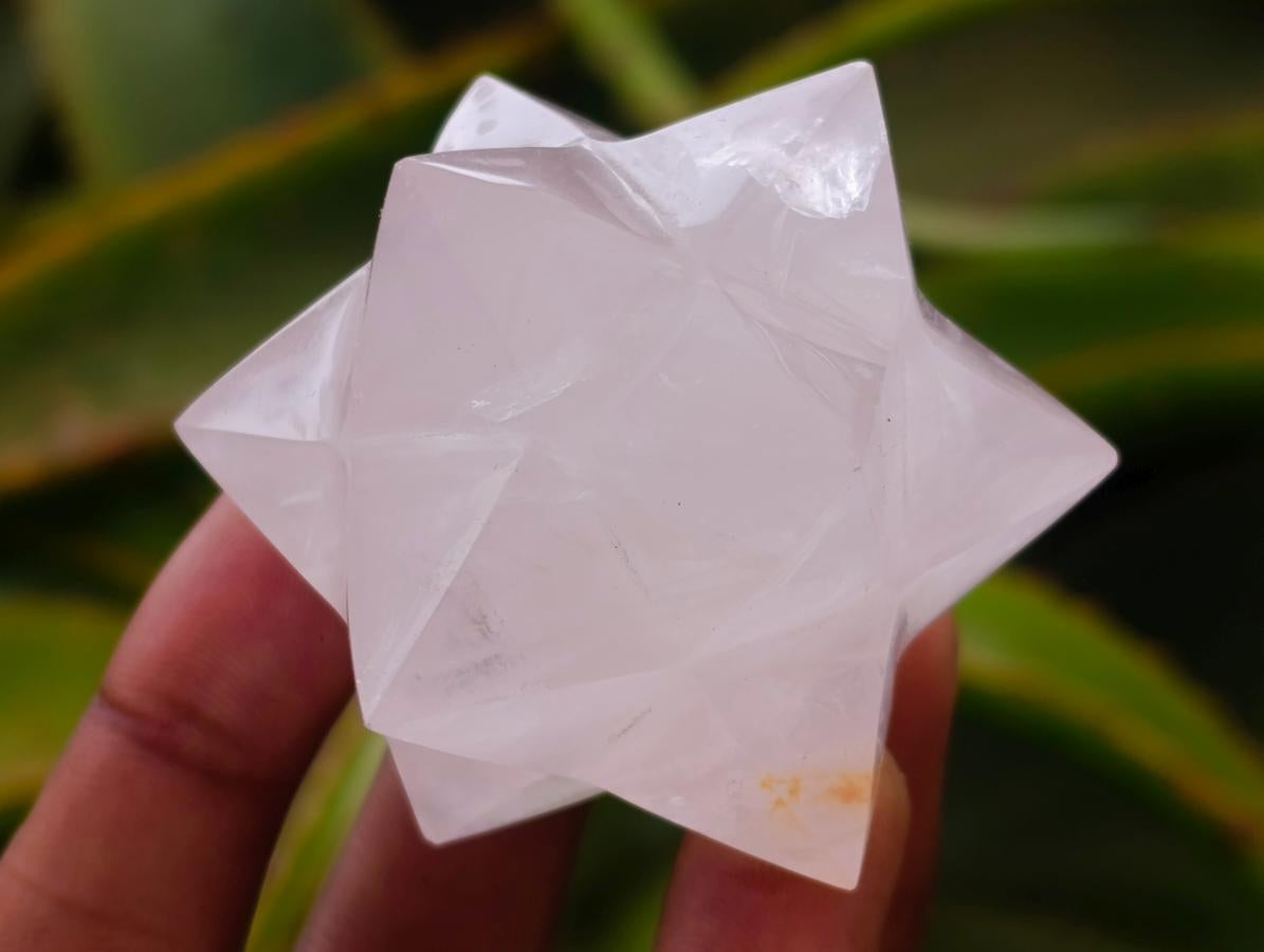 Hand Made Gemmy Rose Quartz Merkabahs x 3 From Madagascar