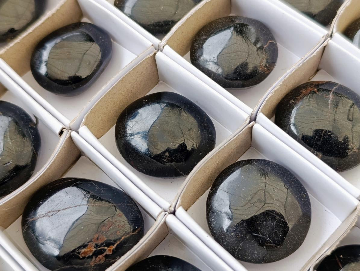 Polished Black Tourmaline Mini Free Forms x 35 From Madagascar - Toprock Gemstones and Minerals 