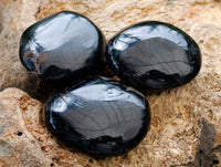 Polished Black Tourmaline Mini Free Forms x 35 From Madagascar