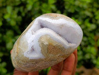 Polished Blue Lace Agate Standing Free Forms x 6 From Nsanje, Malawi