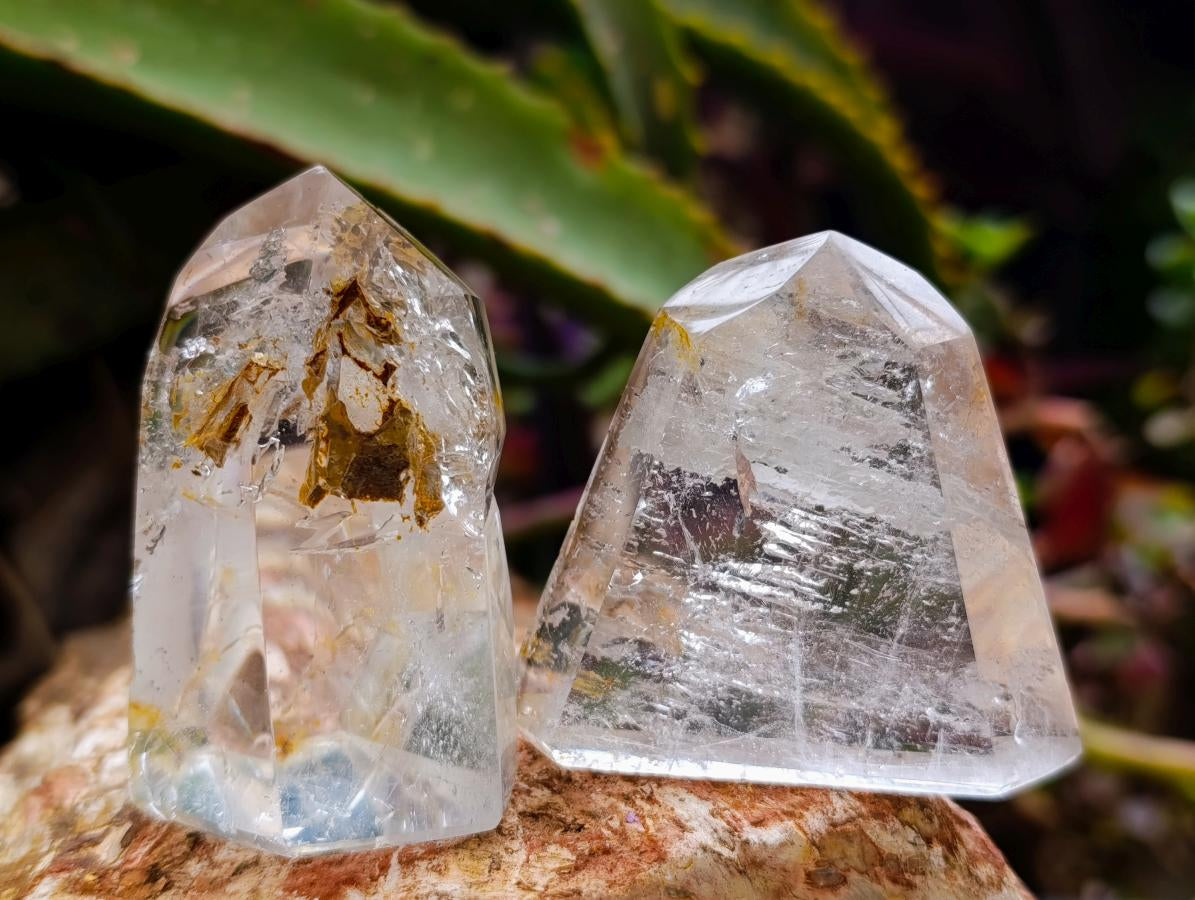 Polished Clear Window Quartz Crystals x 12 From Akansobe, Madagascar