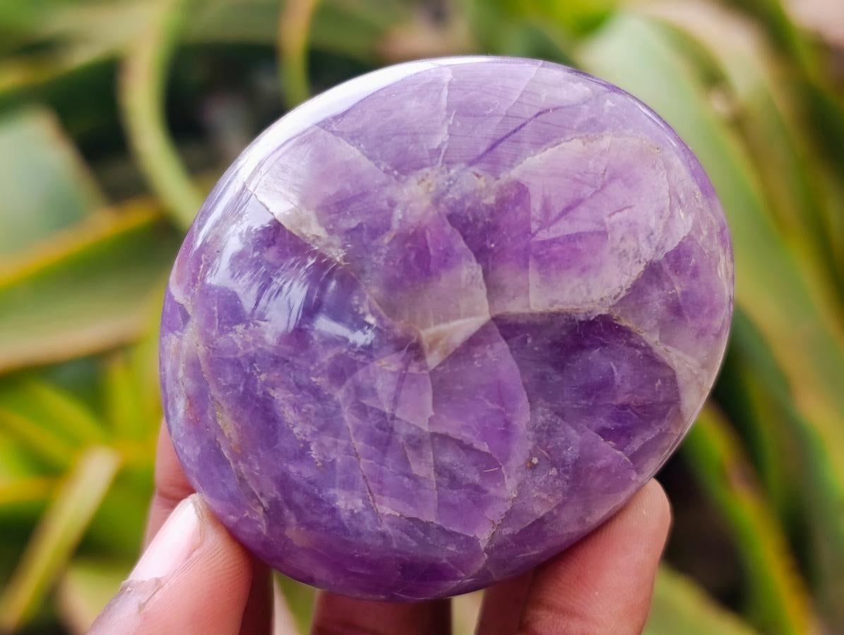 Polished Banded Amethyst Galets x 12 From Madagascar