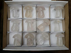 Polished Clear Quartz and Girasol Mushrooms x 12 From Madagascar