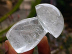 Polished Clear Quartz and Girasol Mushrooms x 12 From Madagascar