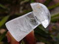Polished Clear Quartz and Girasol Mushrooms x 12 From Madagascar