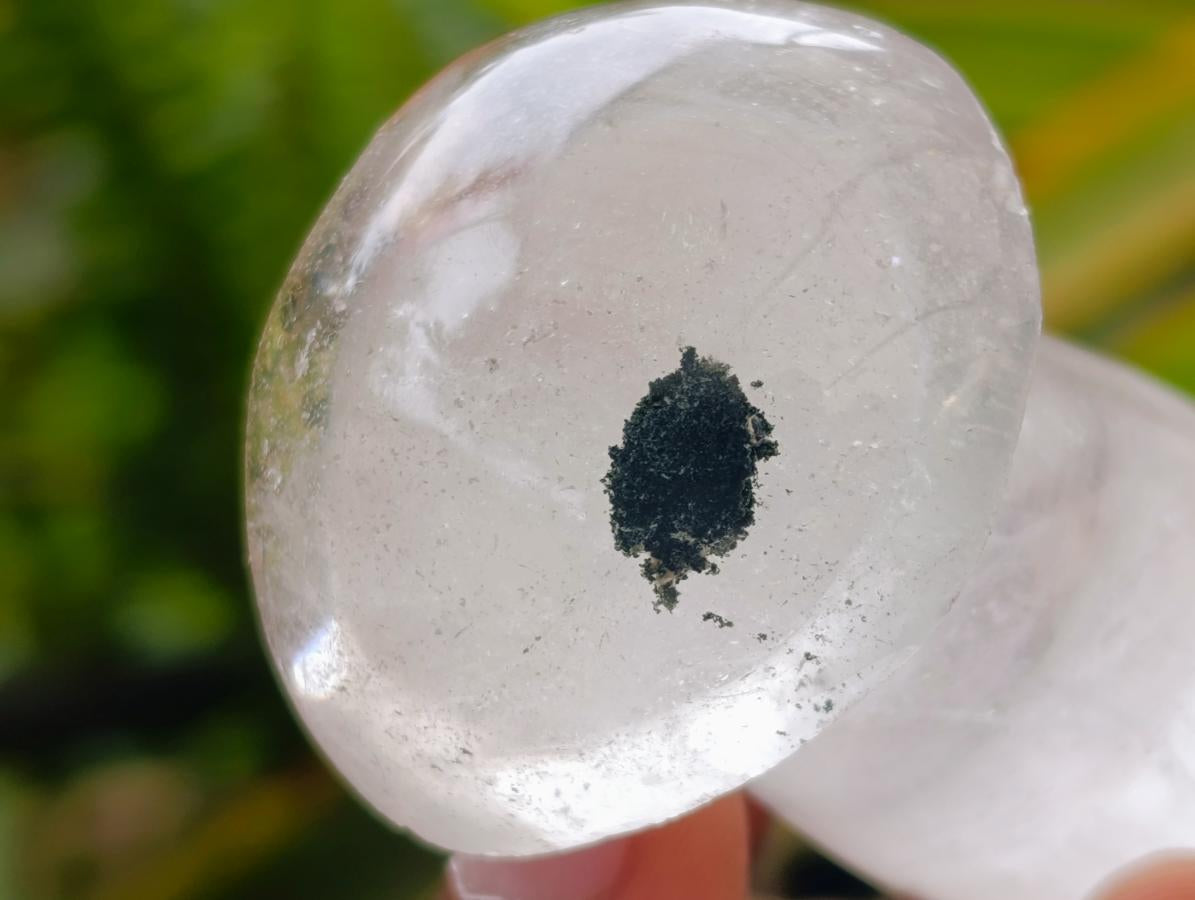 Polished Clear Quartz and Girasol Mushrooms x 12 From Madagascar