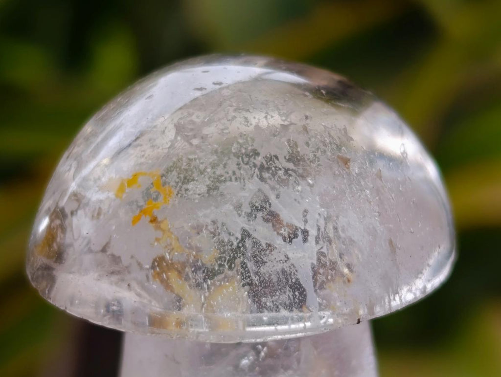 Polished Clear Quartz and Girasol Mushrooms x 12 From Madagascar