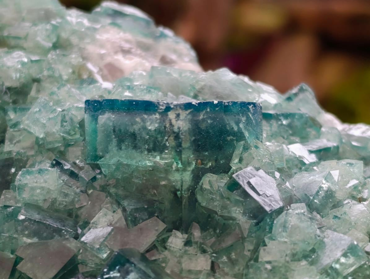 Natural Cubic Green Fluorite Cluster Specimen x 1 From Mandrosonoro, Madagascar