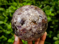 Polished Large Chevron Amethyst Sphere x 1 From Madagascar