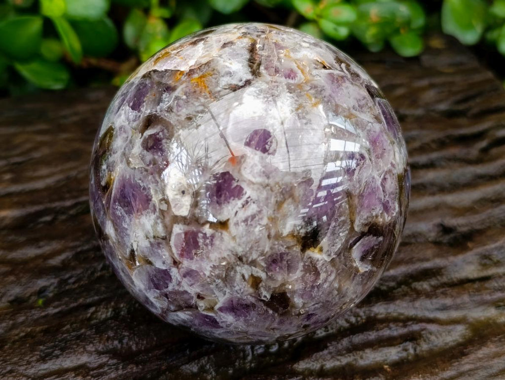 Polished Large Chevron Amethyst Sphere x 1 From Madagascar