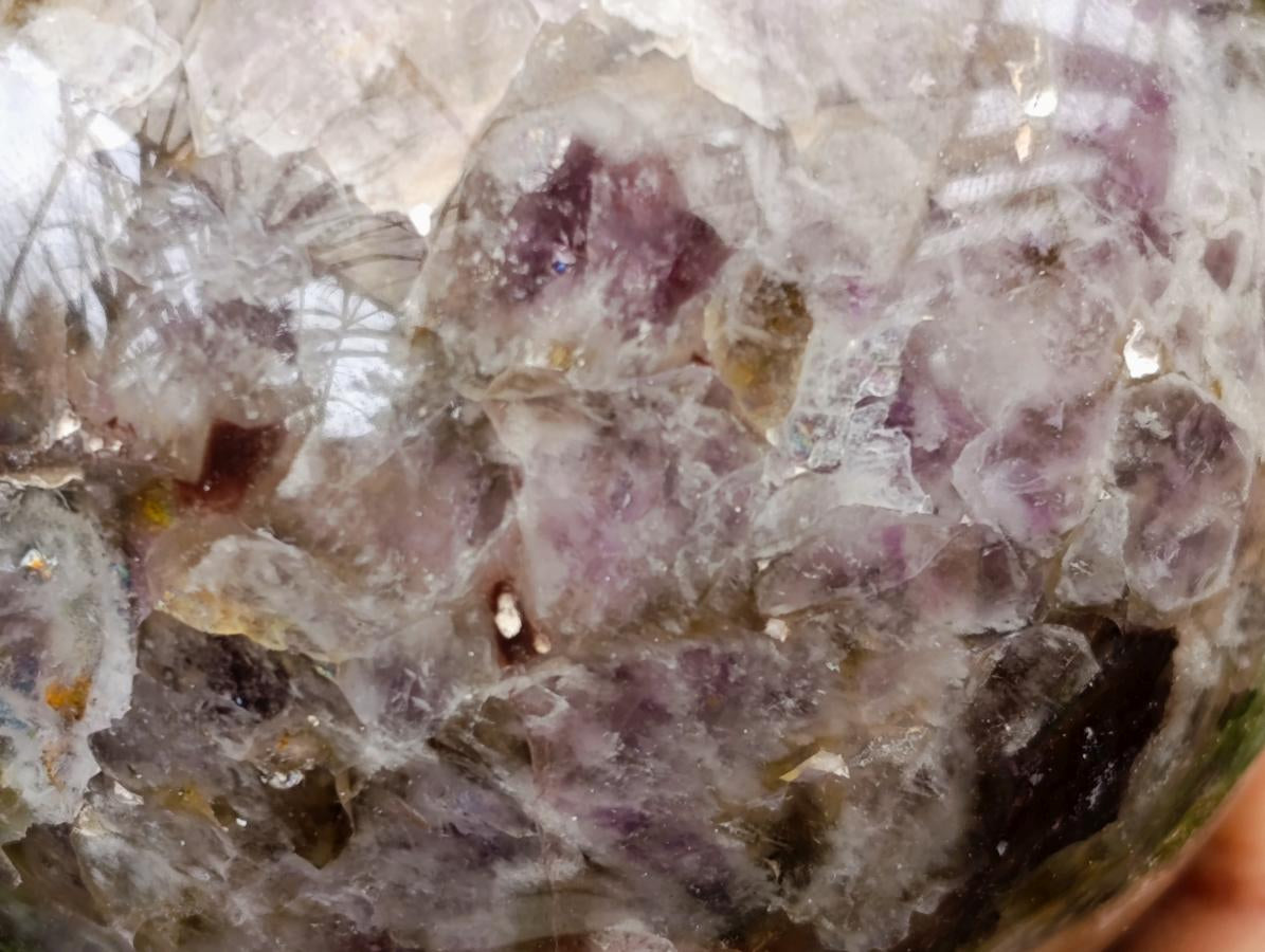 Polished Large Chevron Amethyst Sphere x 1 From Madagascar