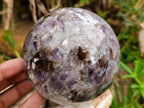 Polished Large Chevron Amethyst Sphere x 1 From Madagascar