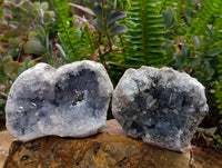 Natural Blue Celestite Specimens x 3 From Sakoany, Madagascar