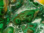 Polished Flower Banded Malachite Free Forms x 3 From Congo - Toprock Gemstones and Minerals 