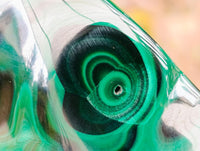 Polished Flower Banded Malachite Free Forms x 3 From Congo