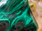 Polished Flower Banded Malachite Free Forms x 3 From Congo - Toprock Gemstones and Minerals 