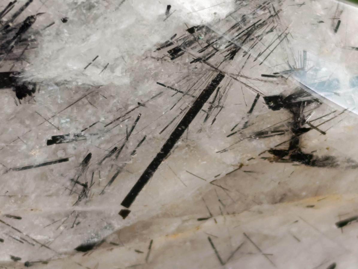 Polished Quartz Crystals With Tourmalinated Inclusions x 2 From Madagascar