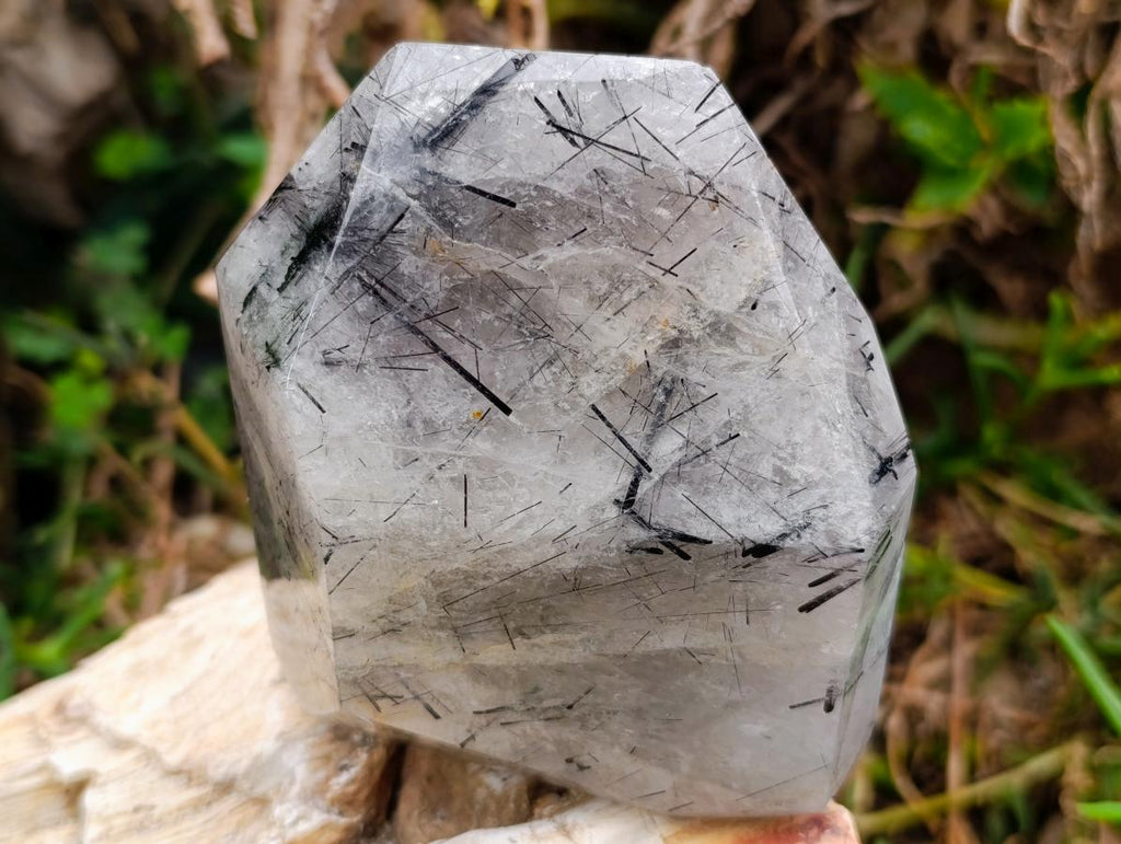 Polished Quartz Crystals With Tourmalinated Inclusions x 2 From Madagascar