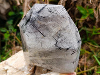 Polished Quartz Crystals With Tourmalinated Inclusions x 2 From Madagascar