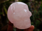 Hand Made Gemmy Rose Quartz Skulls x 4 From Madagascar